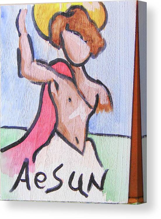Art Canvas Print featuring the painting Aesun by Loretta Nash