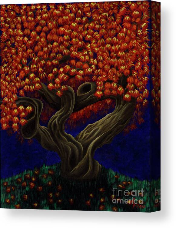 Rebecca Canvas Print featuring the painting Aged Autumn by Rebecca Parker