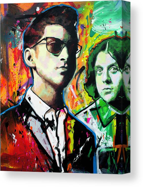 Alex Turner Canvas Print featuring the painting Alex Turner by Richard Day