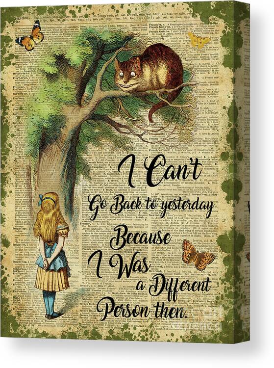 CANVAS Cheshire Cat Art Print POSTER Alice In Wonderland#7 