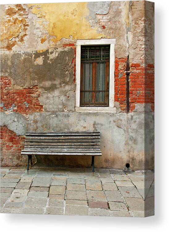 Venice Italy Canvas Print featuring the photograph Along the Way - Venice, Italy by Denise Strahm