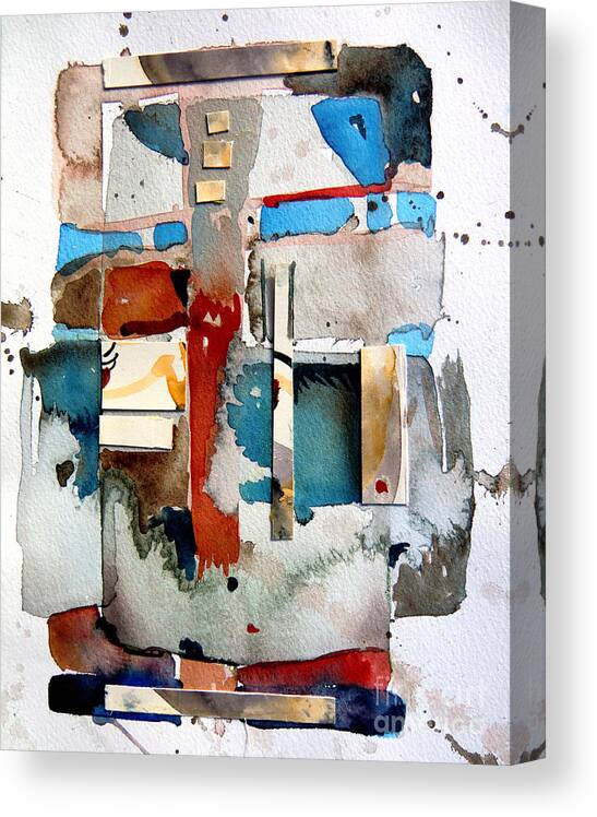 Collage Canvas Print featuring the painting Americana by Mindy Newman