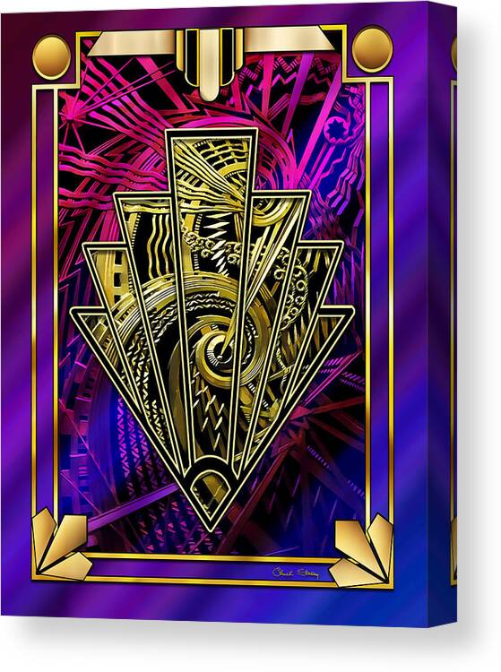 Staley Canvas Print featuring the digital art Amethyst and Gold by Chuck Staley