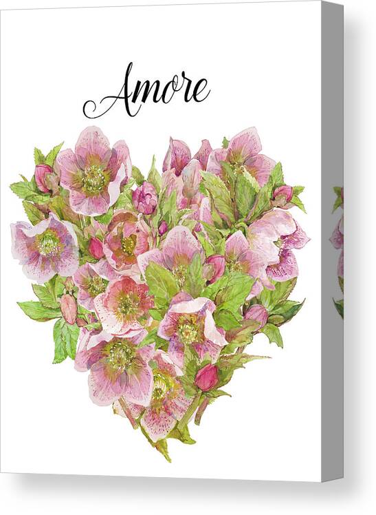 Valentine Canvas Print featuring the mixed media Amore by Colleen Taylor