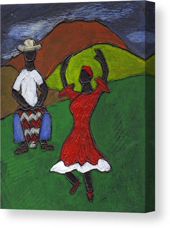 Dance Canvas Print featuring the painting and Then She began to Dance by Wayne Potrafka
