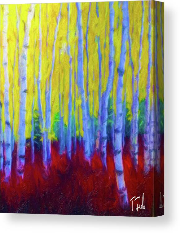 Aspen Canvas Print featuring the digital art Angel Fire by Terry Fiala