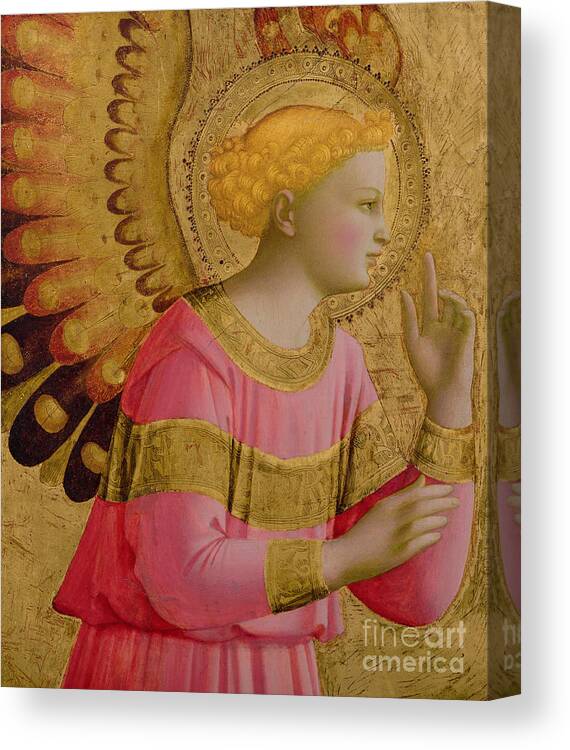 Annunciatory Canvas Print featuring the painting Annunciatory Angel by Fra Angelico