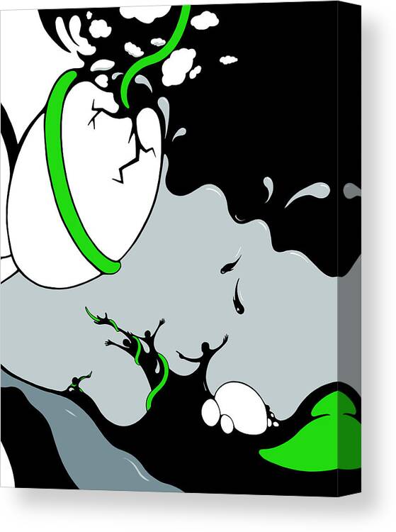 Climate Change Canvas Print featuring the drawing Antagonist by Craig Tilley