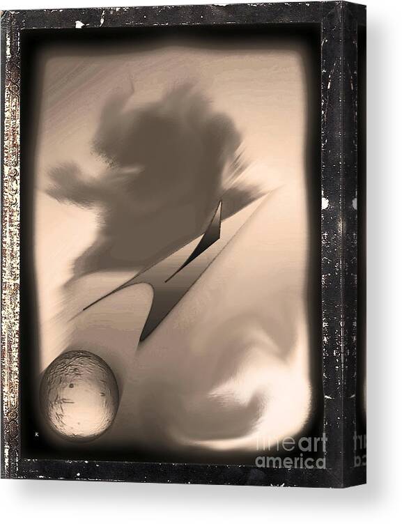 Abstract Canvas Print featuring the digital art Apologies To H G Wells by John Krakora