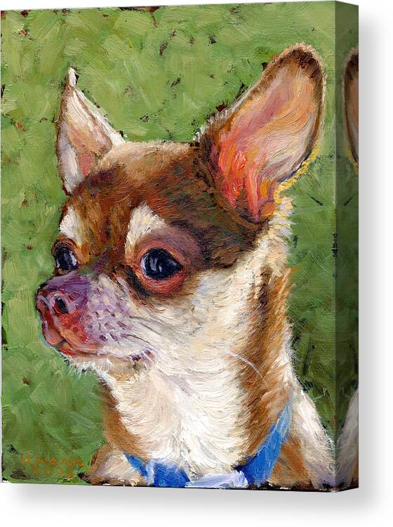 Dog Canvas Print featuring the painting Apple Head by Dale Knaak