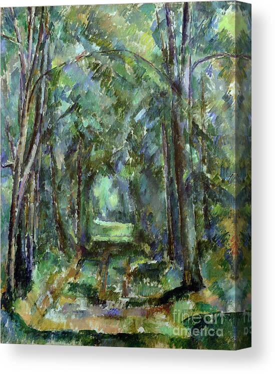 Avenue Canvas Print featuring the painting Avenue at Chantilly by Paul Cezanne