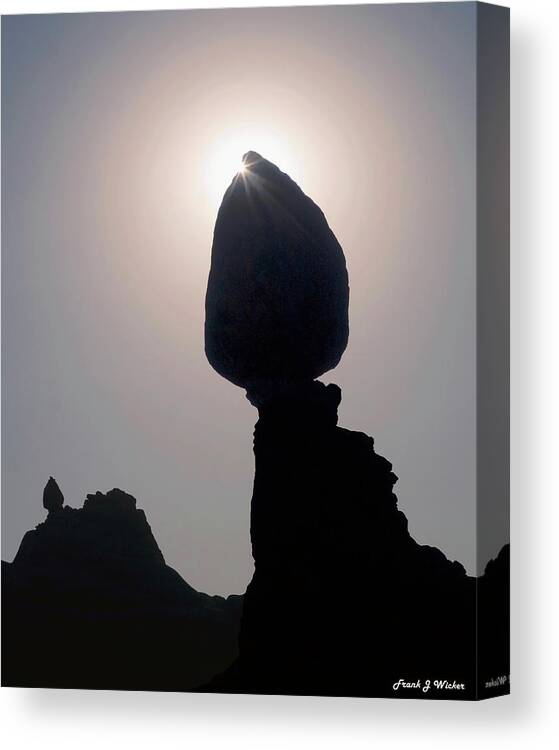 Utah Canvas Print featuring the photograph Balanced Rock by Frank Wicker