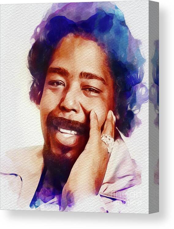 Barry Canvas Print featuring the painting Barry White, Music Legend by Esoterica Art Agency