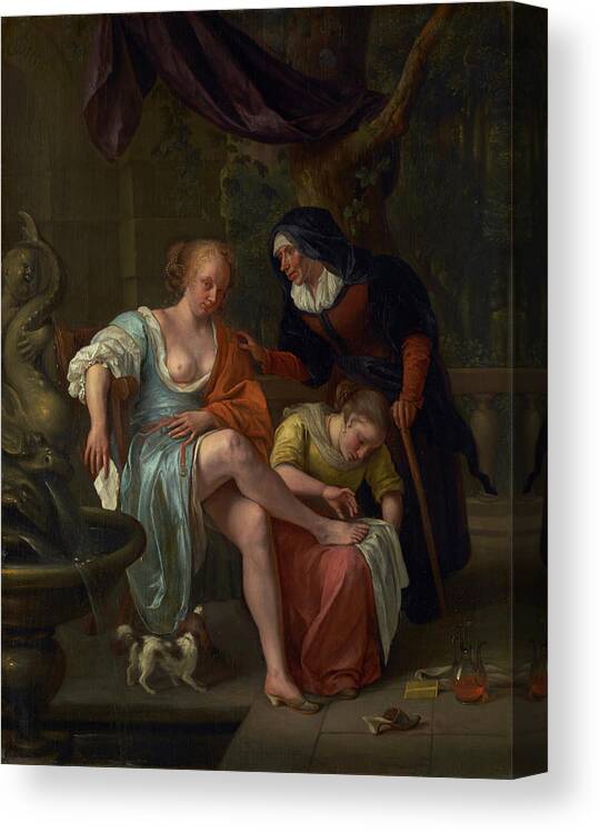 Painting Canvas Print featuring the painting Bathsheba After the Bath by Mountain Dreams