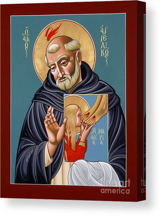 Beato Fra Angelico Canvas Print featuring the painting Beato Fra Angelico -Patron of Artisits 126 by William Hart McNichols