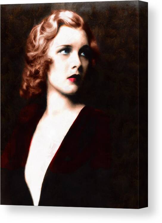 Drucilla Strain Canvas Print featuring the digital art Beautiful Woman 1920s by Caterina Christakos
