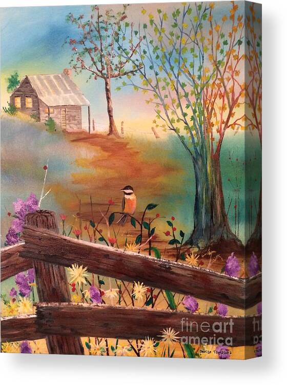 Country Canvas Print featuring the painting Beyond The Gate by Denise Tomasura