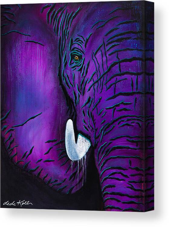 Acrylic Canvas Print featuring the painting Big Bull by Dede Koll