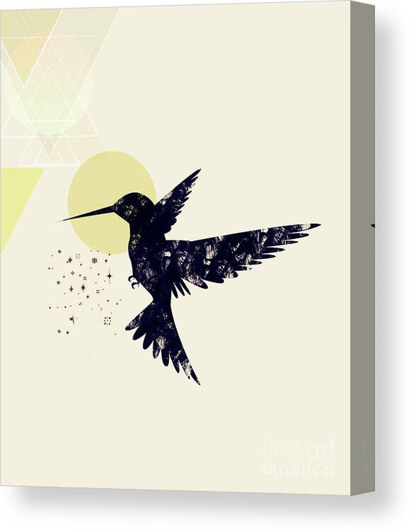 Hummingbird Canvas Print featuring the digital art Bird X by Amir Faysal