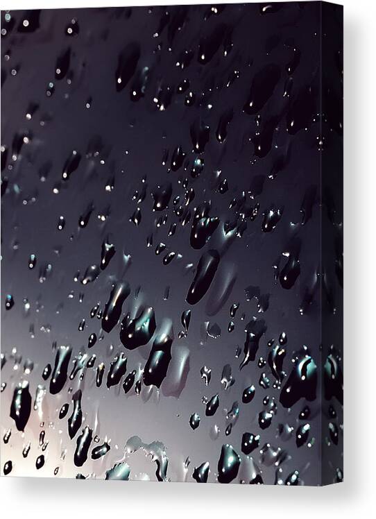 Abstracts Canvas Print featuring the photograph Black Rain by Steven Milner