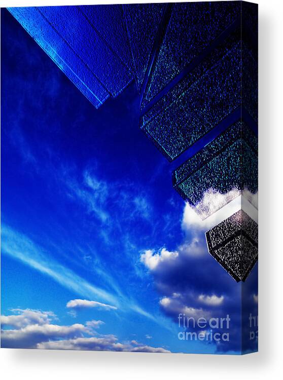 Architectural Canvas Print featuring the photograph Blue by Adriano Pecchio