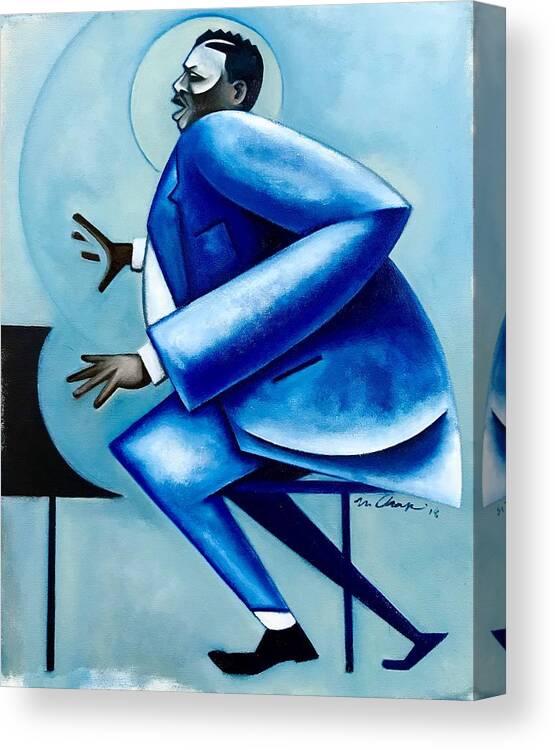 Jazz Canvas Print featuring the painting Blues/ Oscar by Martel Chapman