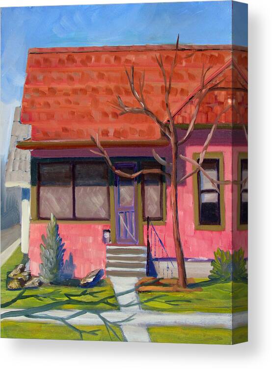 Boise Canvas Print featuring the painting Boise Ridenbaugh st 02 by Kevin Hughes