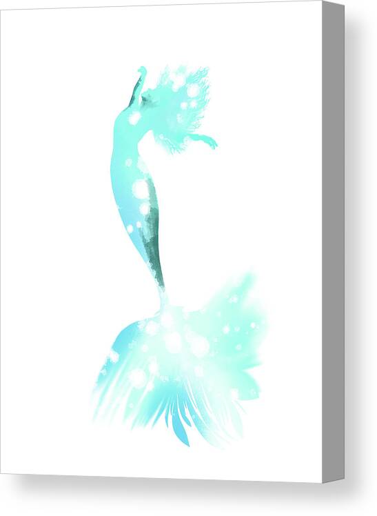Mermaid Canvas Print featuring the painting Mermaid's Song - from the Breathing Water Series by Nelson Ruger
