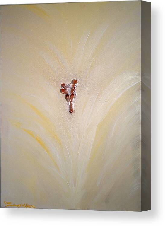 Abstract Canvas Print featuring the mixed media Bri An Ah by Anjel B Hartwell
