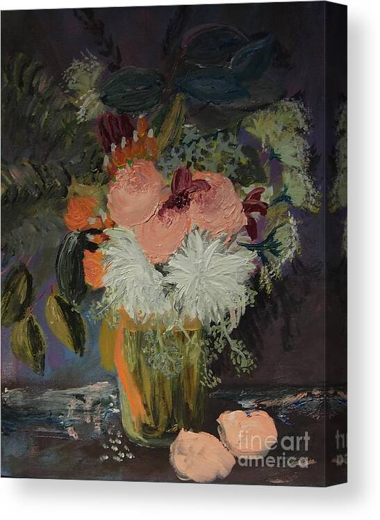 #bridalbouquet Canvas Print featuring the painting Bridal Bouquet II by Francois Lamothe