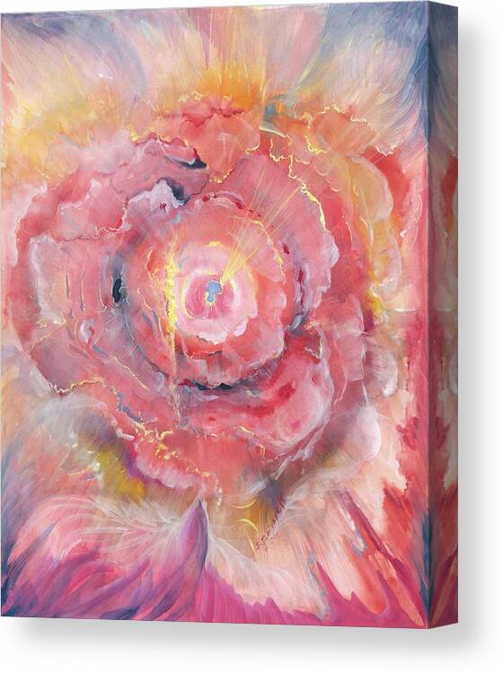 Broken Spirit Rose Canvas Print featuring the painting Broken Spirit Rose by Sheri Jo Posselt
