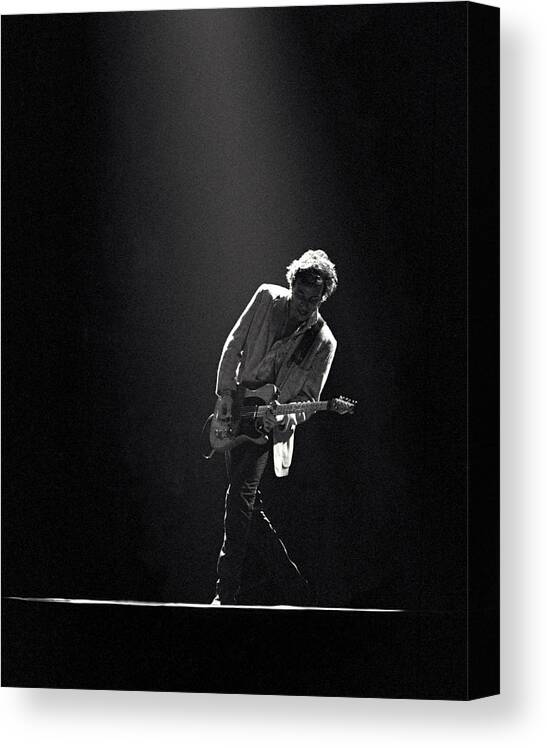 Bruce Springsteen Canvas Print featuring the photograph Bruce Springsteen in the Spotlight by Mike Norton