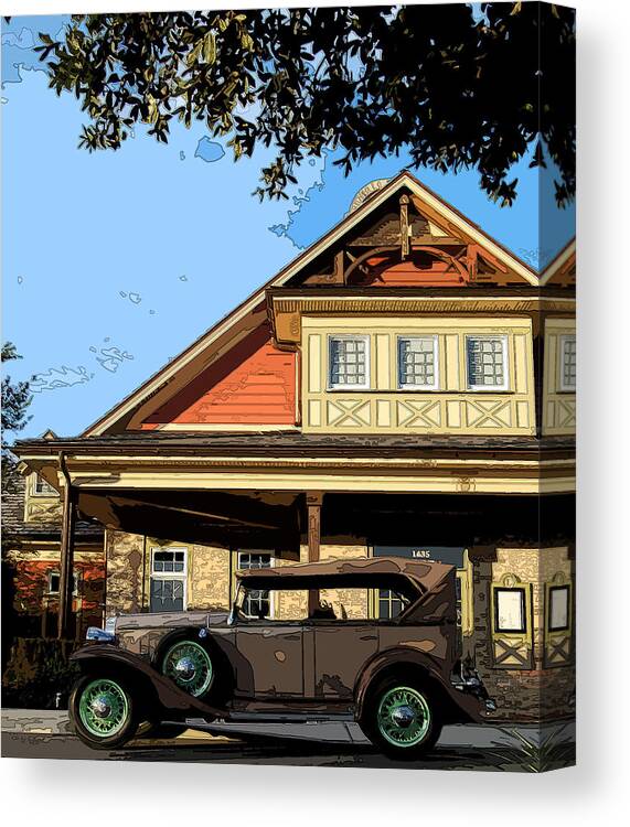 1932 Buick Canvas Print featuring the photograph Brunch at Arnies by James Rentz