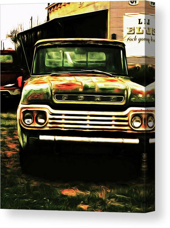 Ford Canvas Print featuring the digital art Bubba by Christopher Fuller
