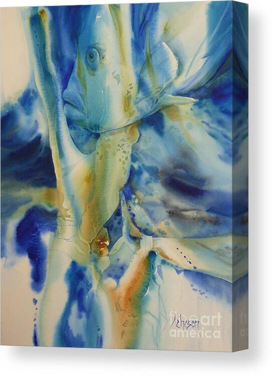 Fish Canvas Print featuring the painting Camouflage by Donna Acheson-Juillet