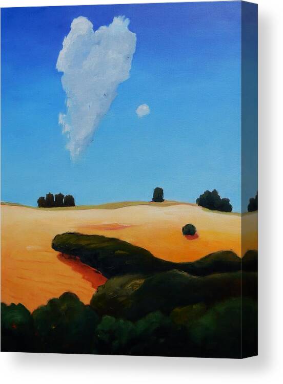 Cloud Canvas Print featuring the painting Canvas 2 Of Triptych by Gary Coleman