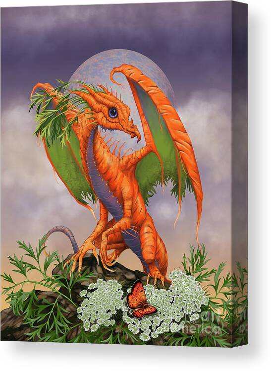 Carrot Canvas Print featuring the digital art Carrot Dragon by Stanley Morrison