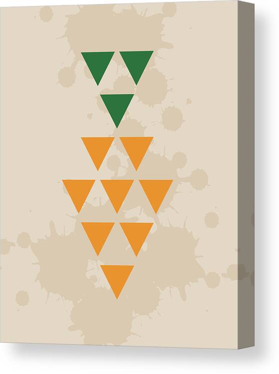 Triangles Canvas Print featuring the digital art Carrot by K Bradley Washburn