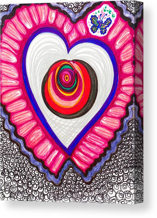 Heart Canvas Print featuring the painting Celebration - VIII by Laurel Creations