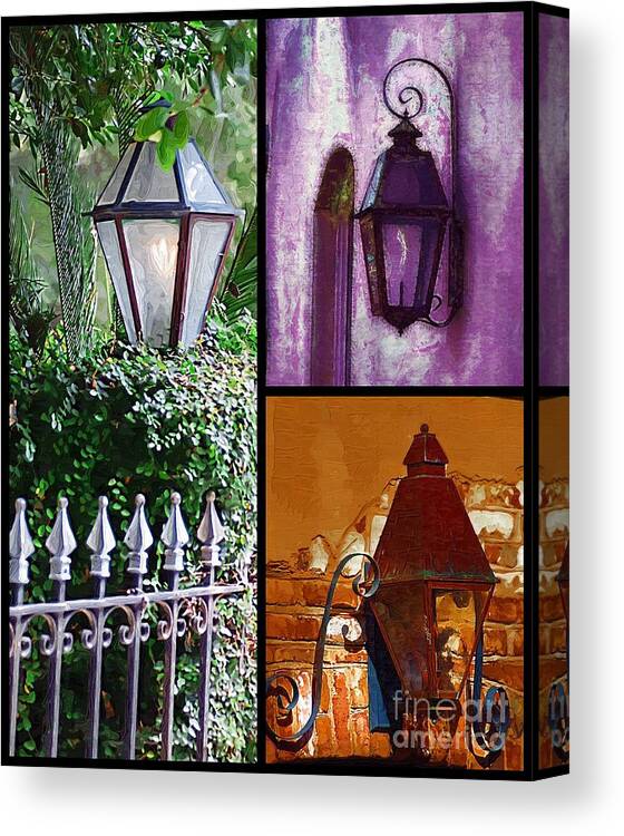 Charleston Lanterns Canvas Print featuring the photograph Charleston Lanterns by Donna Bentley
