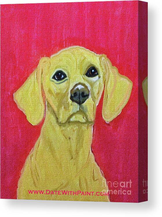Pet Canvas Print featuring the painting Chili_DWP_May 2017 by Ania M Milo