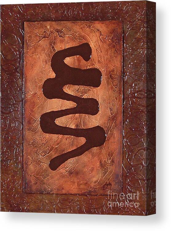 Chocolate Glaze Canvas Print featuring the painting Chocolate Glaze by Daniela Easter