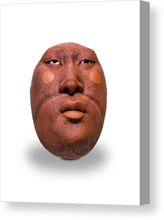Chili Canvas Print featuring the photograph Chocolate Hopi Mask Knockout by Gary Warnimont