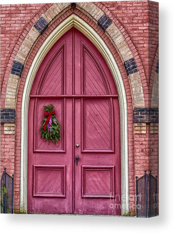 Churches Canvas Print featuring the photograph Church Door by Phil Spitze