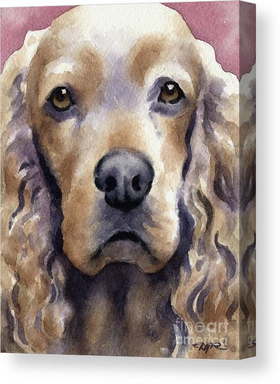Cocker Spaniel Canvas Print featuring the painting Cocker Spaniel by David Rogers