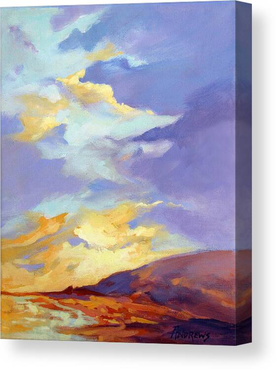 Landscape Canvas Print featuring the painting Convergence by Rae Andrews