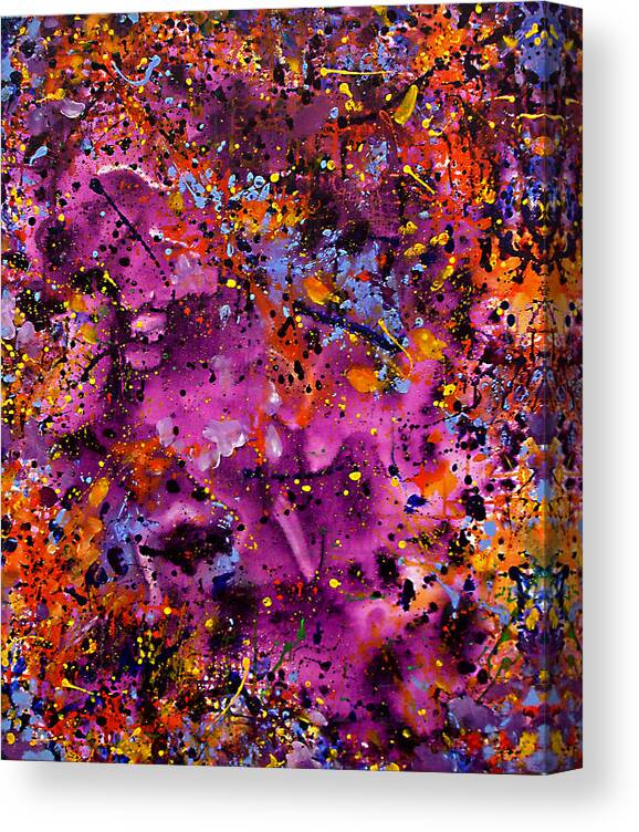 Abstract Canvas Print featuring the painting Cosmos by Lynda Lehmann