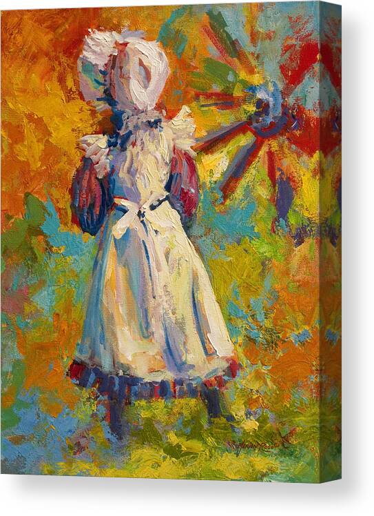 Figure Canvas Print featuring the painting Country Girl by Marion Rose