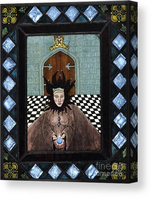 Castle Canvas Print featuring the painting Court Jester by Valerie Lynn