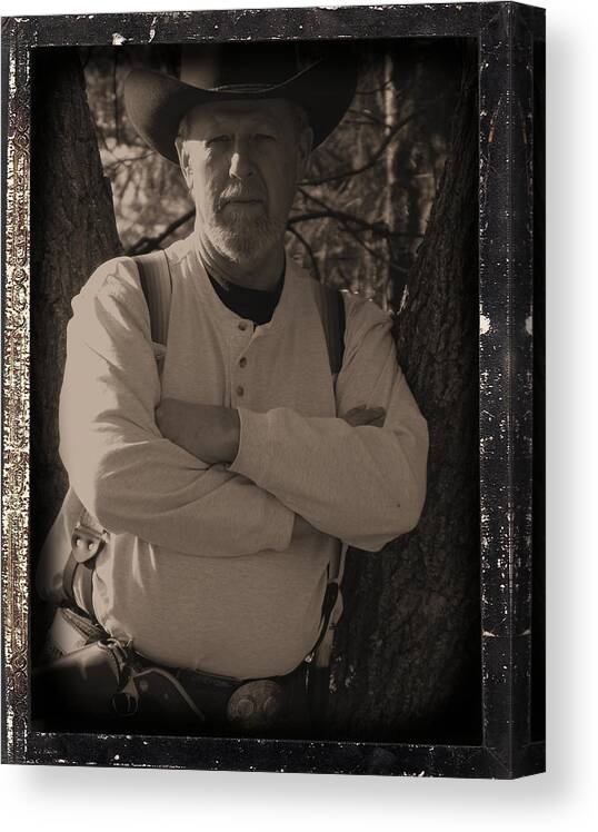 Cowboy Canvas Print featuring the photograph Cow Poke by Robert Bissett